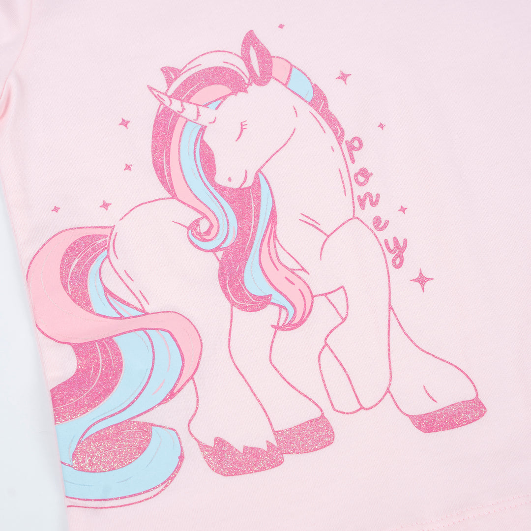 Poney Girls Unicorn Princess Light Pink Pyjamas