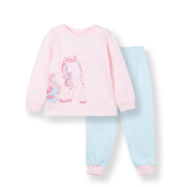 Poney Girls Unicorn Princess Light Pink Pyjamas