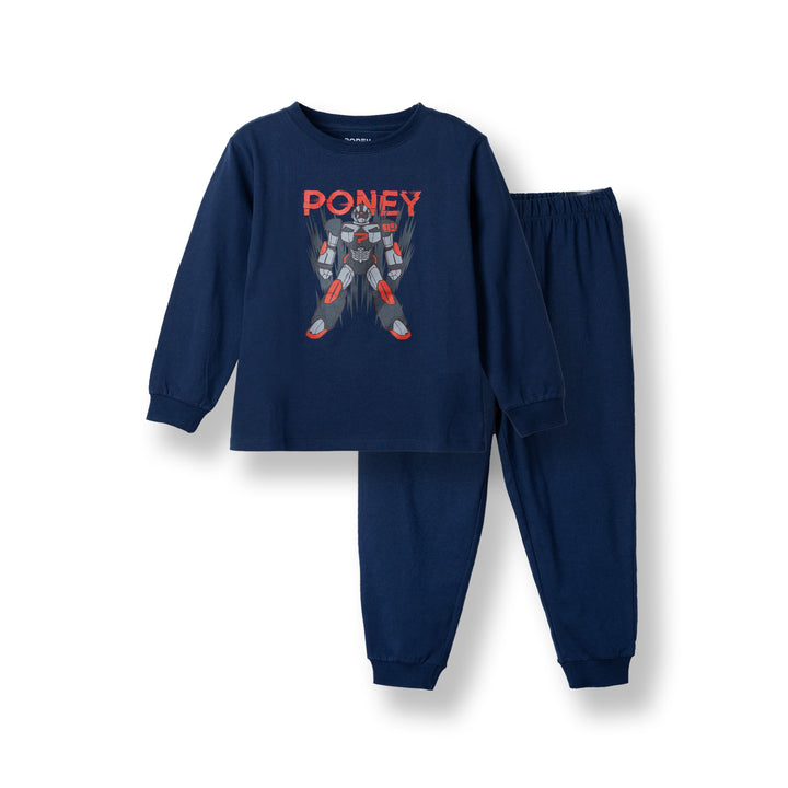 Poney Boys Navy Poney's Robot Loungewear (Pyjamas)