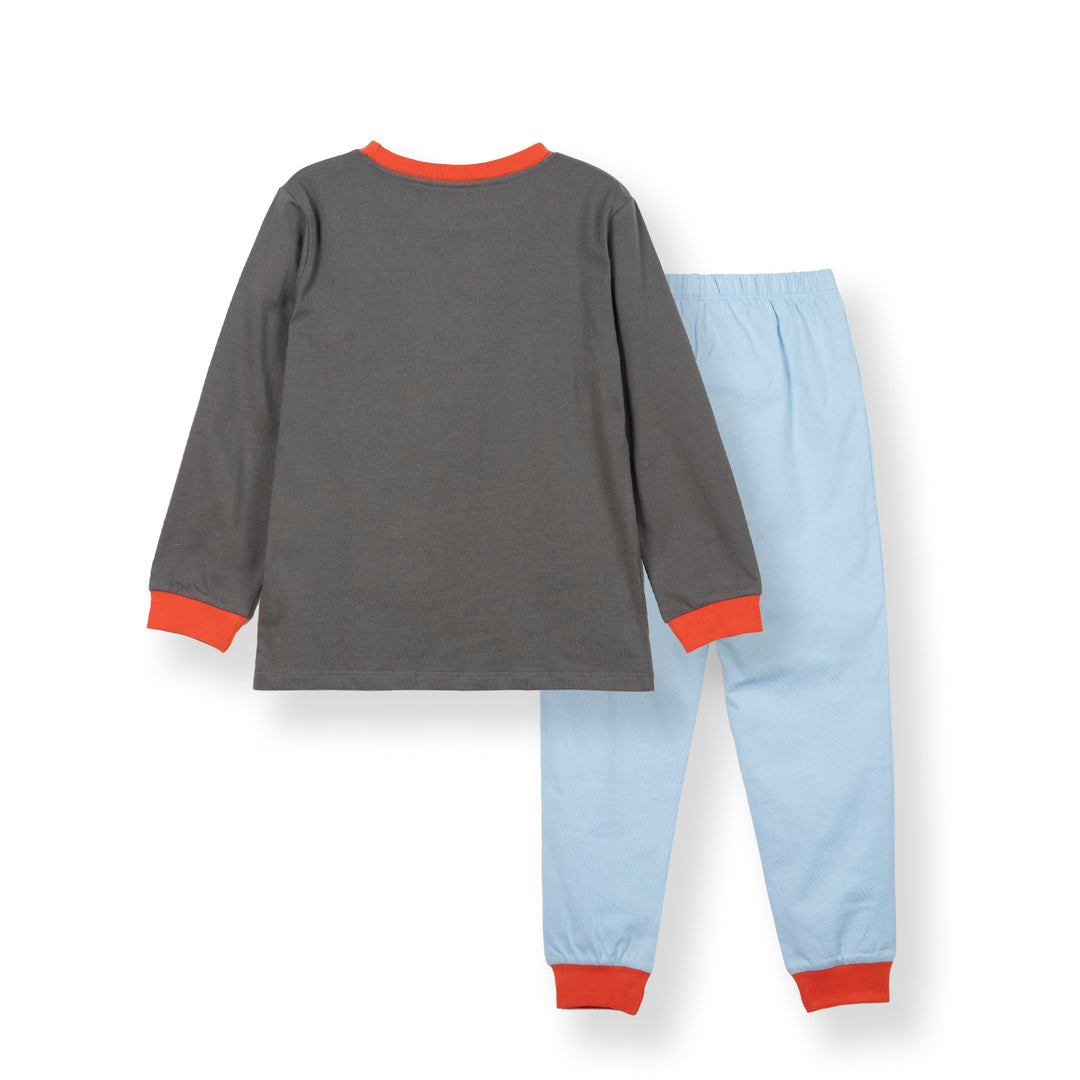 Poney Boys Monster Truck Grey Pyjamas