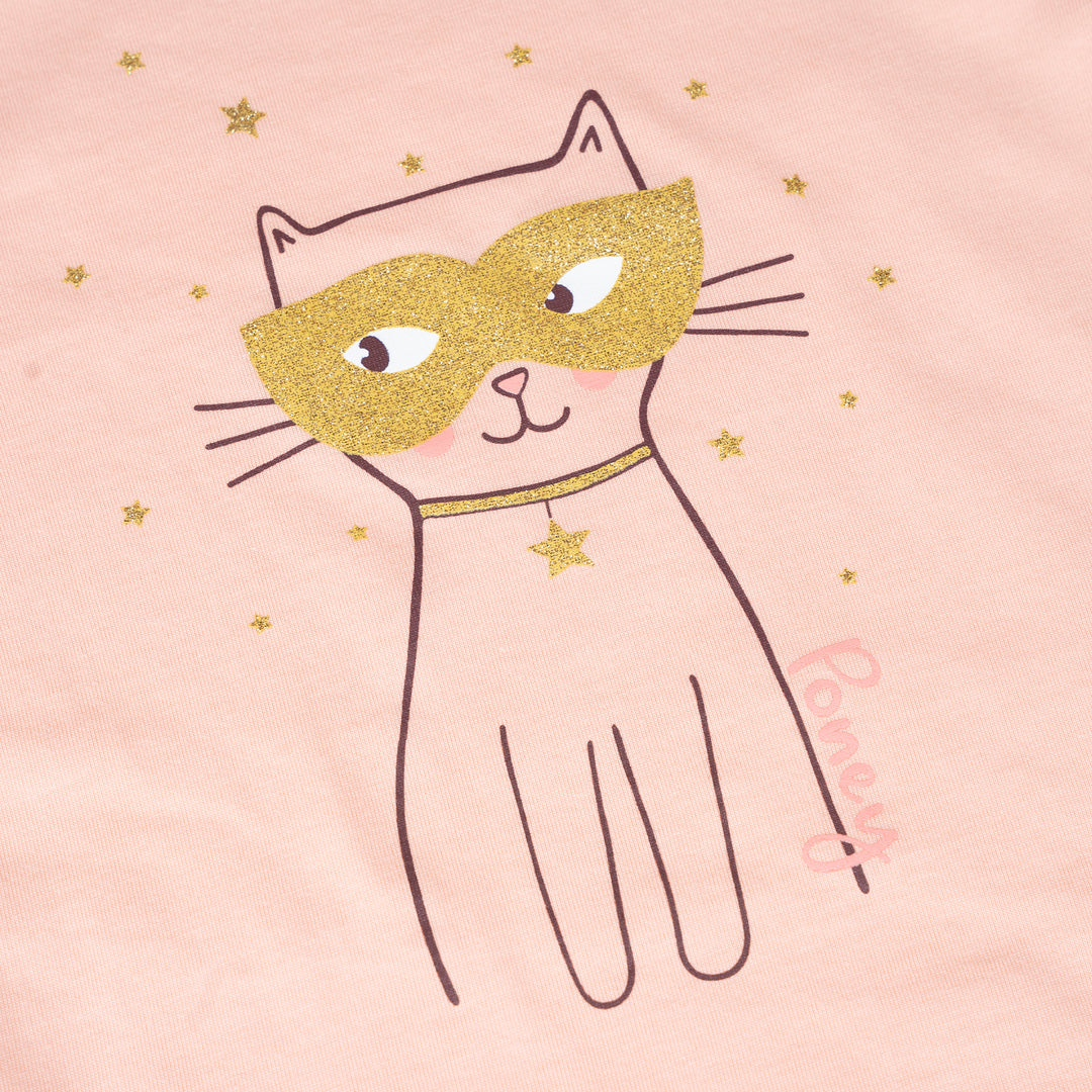 Poney Girls Twinkle Cat Light Orange Pyjamas