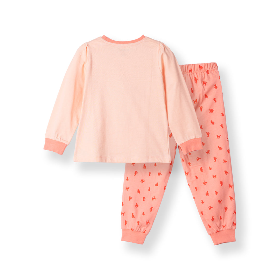 Poney Girls Twinkle Cat Light Orange Pyjamas