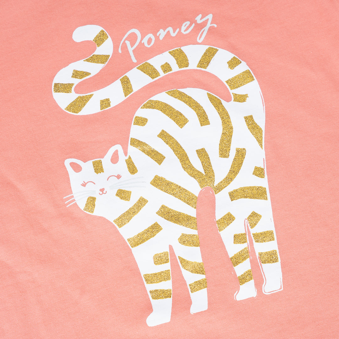 Poney Girls Golden Purrr-fec�on! Orange Pyjamas