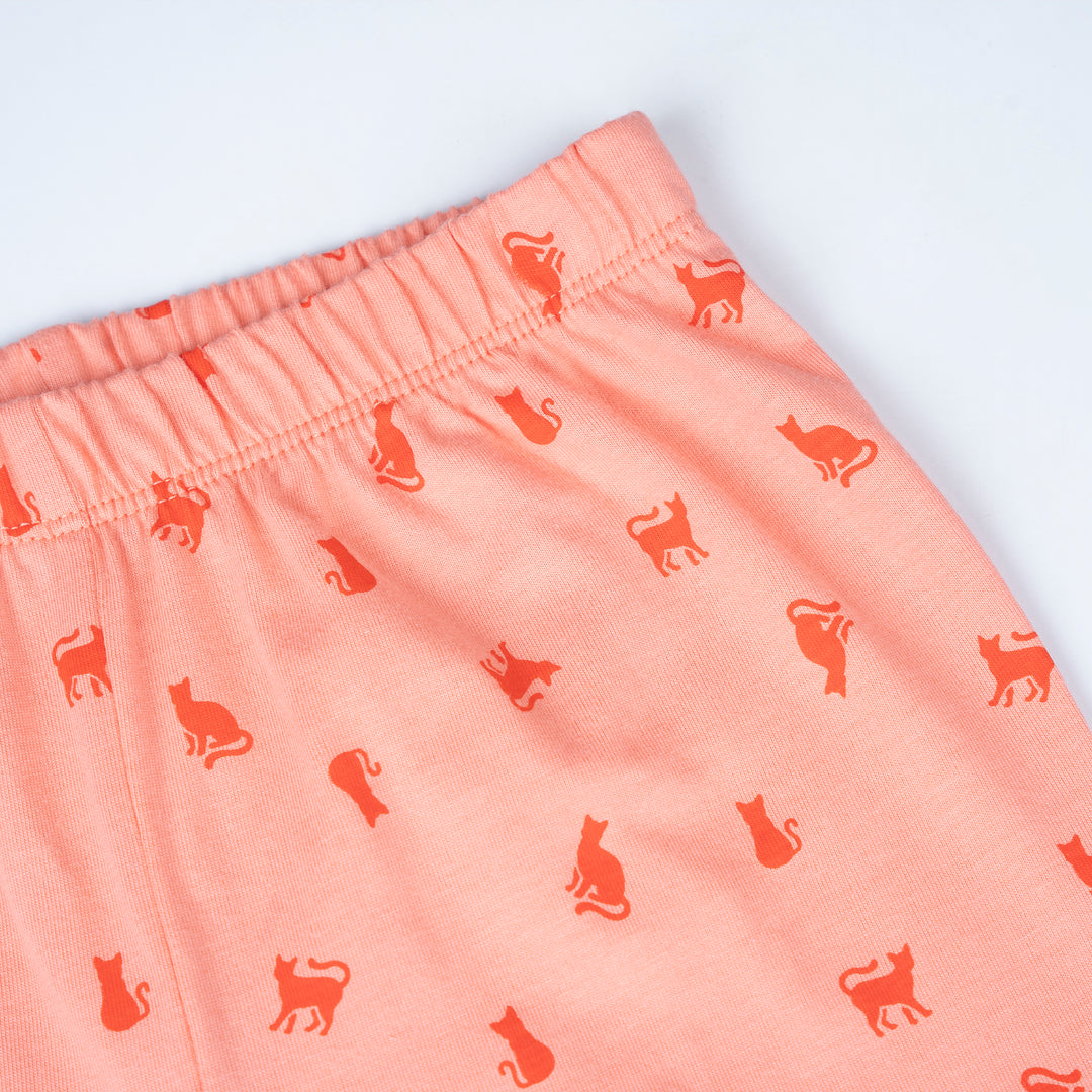 Poney Girls Golden Purrr-fec�on! Orange Pyjamas