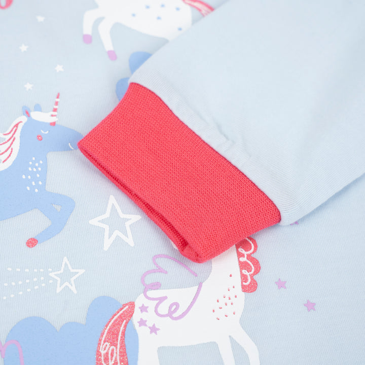 Poney Girls Unicorn Friends Light Blue Pyjamas