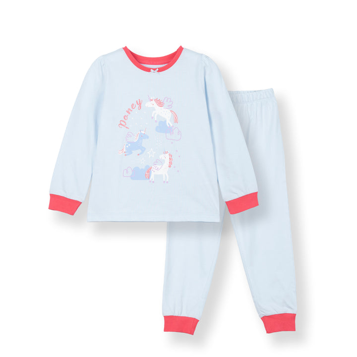 Poney Girls Unicorn Friends Light Blue Pyjamas