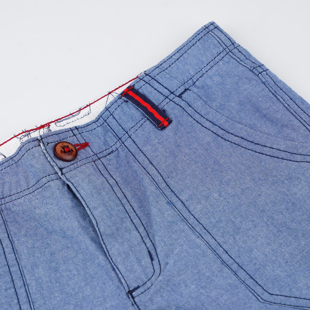 Poney Boys Blue 3/4 Chambray Pants