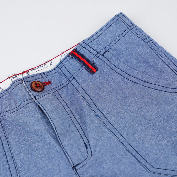 Poney Boys Blue 3/4 Chambray Pants