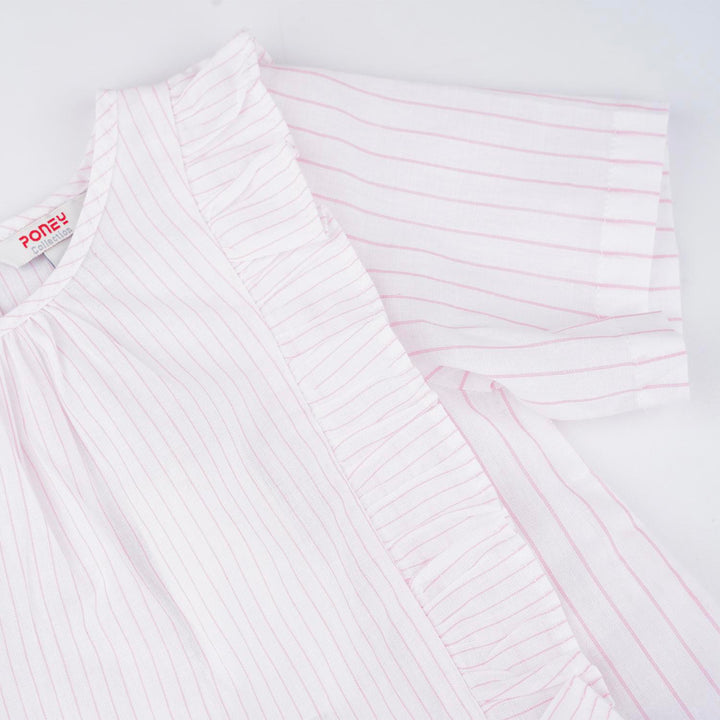 Poney Girls Pink Short Sleeve Blouse 8 1212101