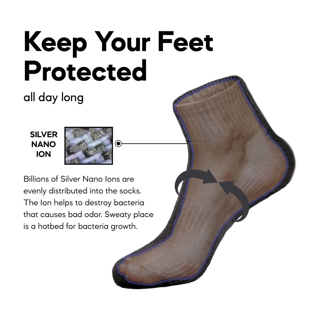 Abaro Anti-Bacterial School Sock (S M L)=3 Prs / Set  AS03