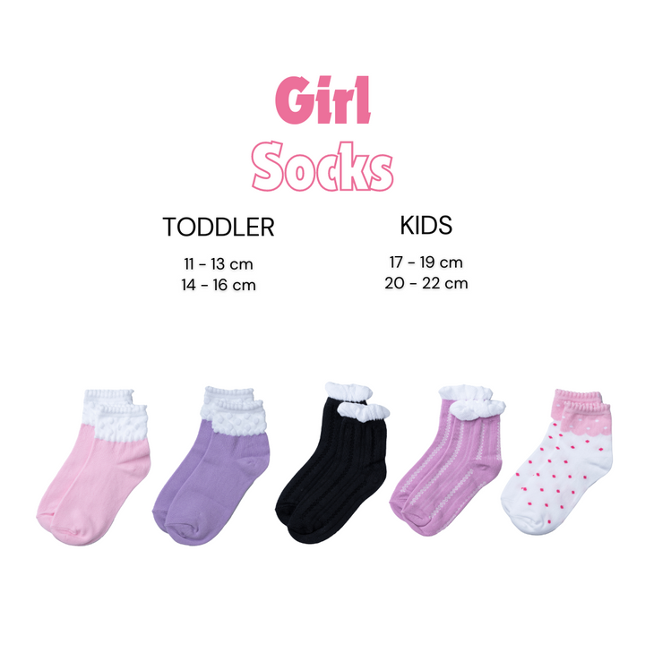 Poney Girls Ruffled Socks