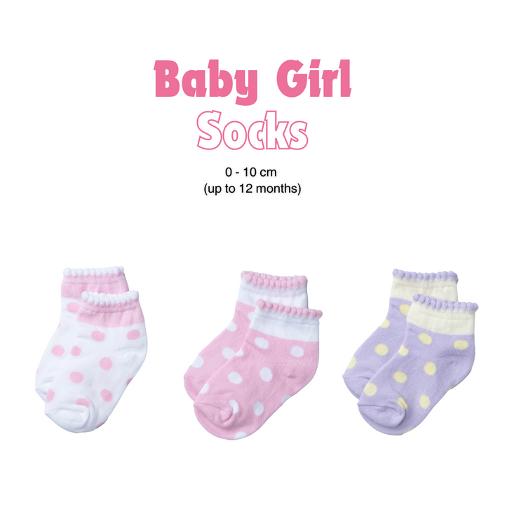 Poney Baby Girls Polka Dot Socks