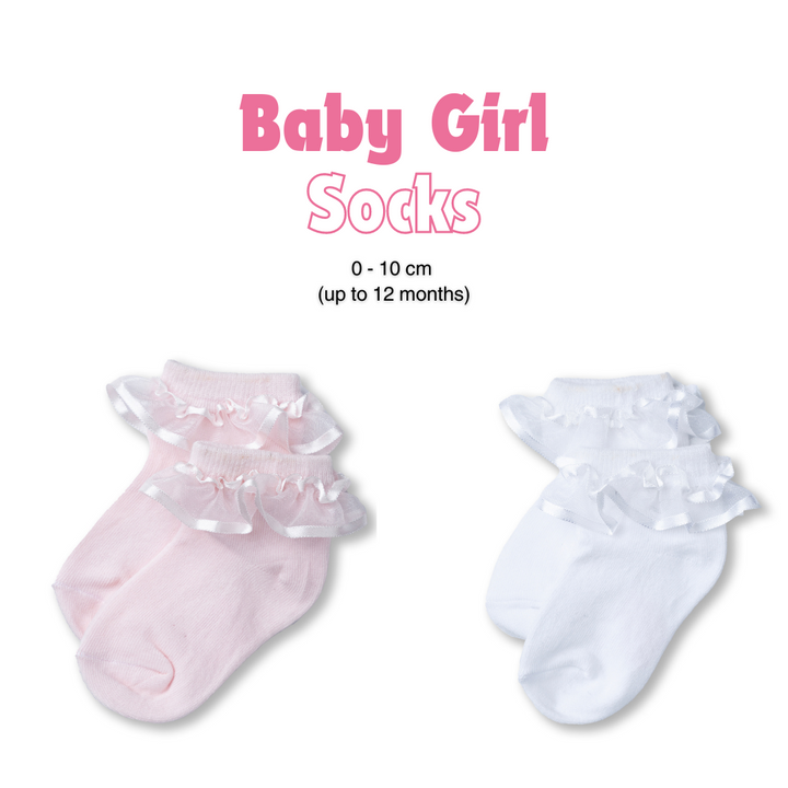 Poney Baby Girls Poney Logo with Ruffles Socks