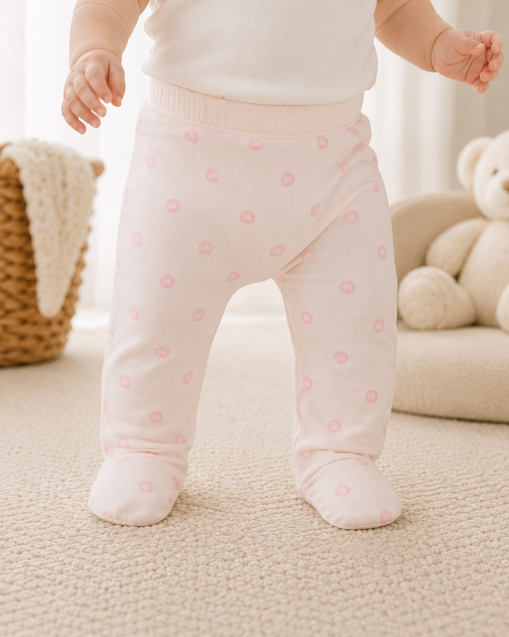 Baby Poney Girls Light Pink Iconic Rocking Horse Long Pants