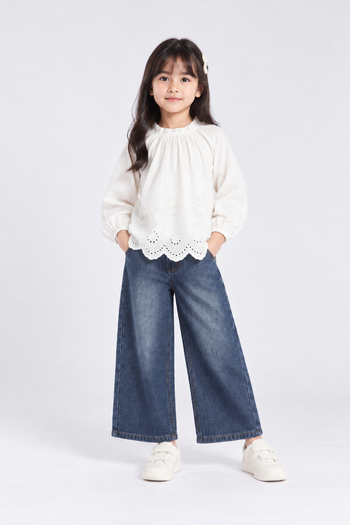 Lily Broderie Long Sleeve Blouse (2250917WD)