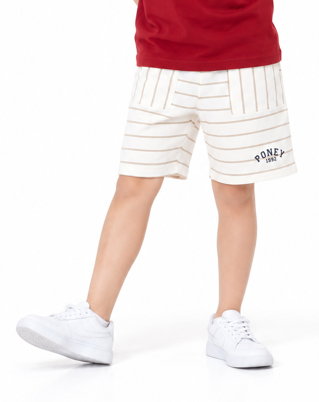 Coca Mocha Striped Bermuda