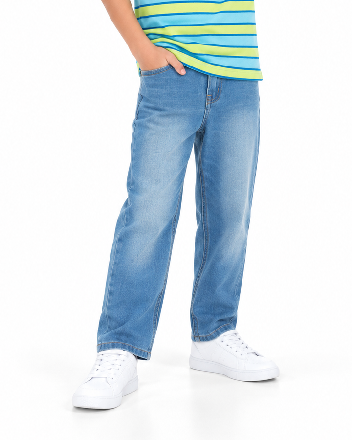 Poney Light Blue Loose Fit Jeans