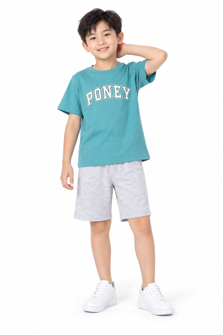 Poney Turquoise Branding Logo Short Sleeve Tee