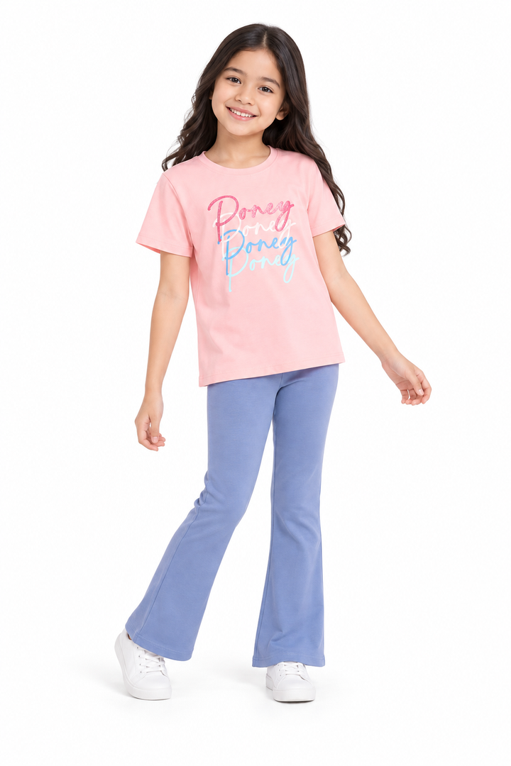 Poney Logo Scripted Short Sleeve Tee (Loose Fit)