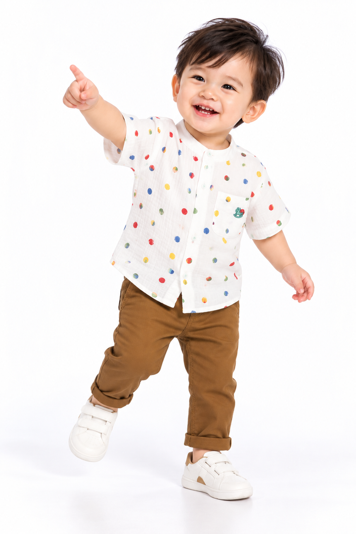 Baby Boy Cuddle Breeze Short Sleeve Shirt