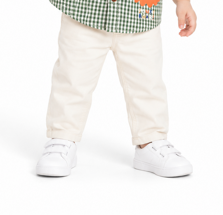 Poney Baby Boy Light Khaki Zip-Up Long Pants