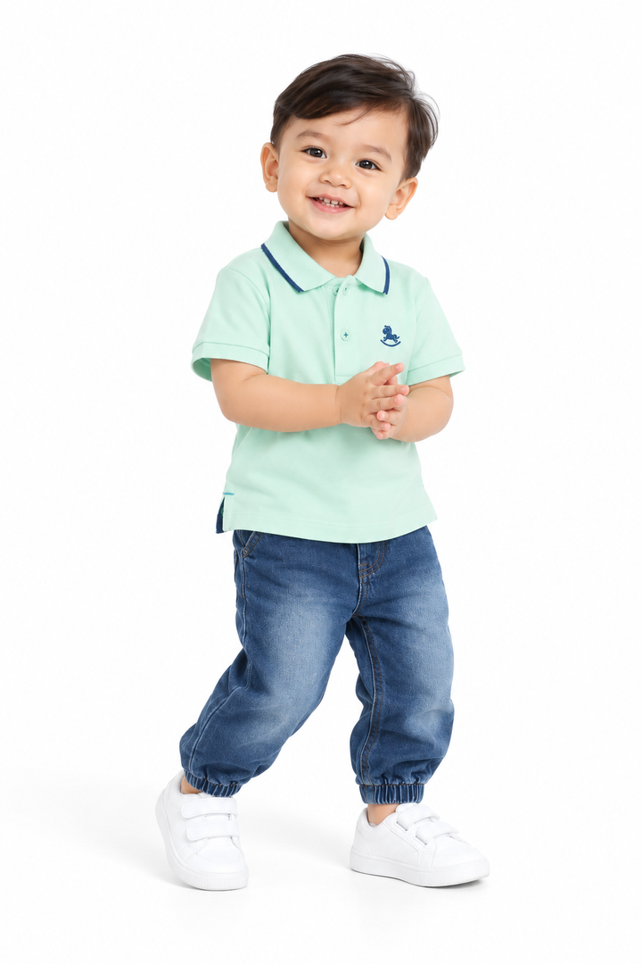 Baby Boy Aqua Breeze Classic Short Sleeve Polo (2250456KB)