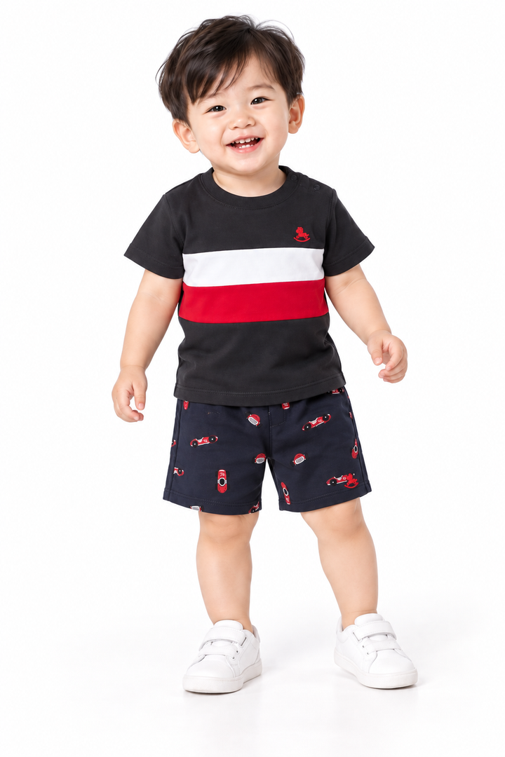 Baby Boy Track Day Short Sleeve Tee
