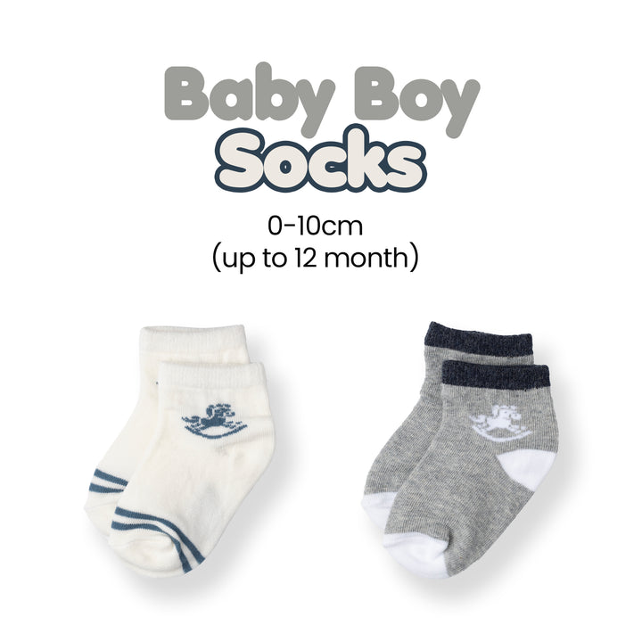 Poney Baby Boys Cute Poney Logo Socks
