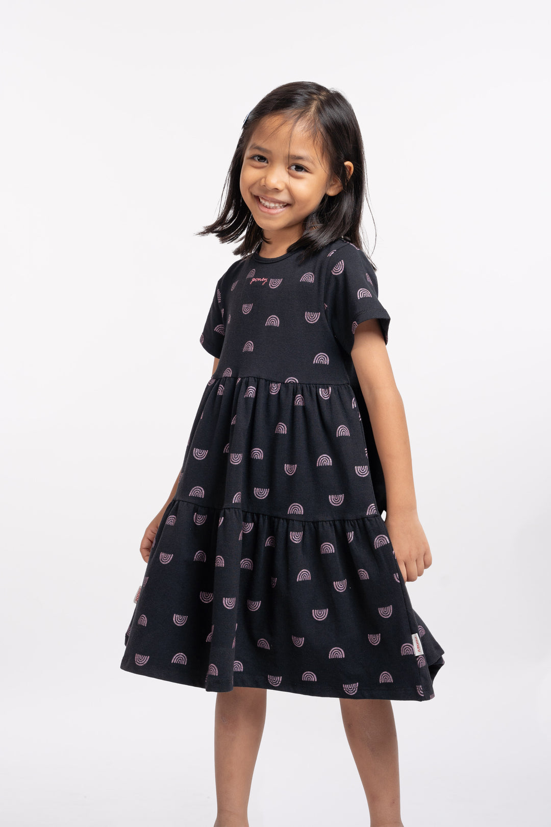 Poney Girls Patterned Short Sleeve Dress 2240451