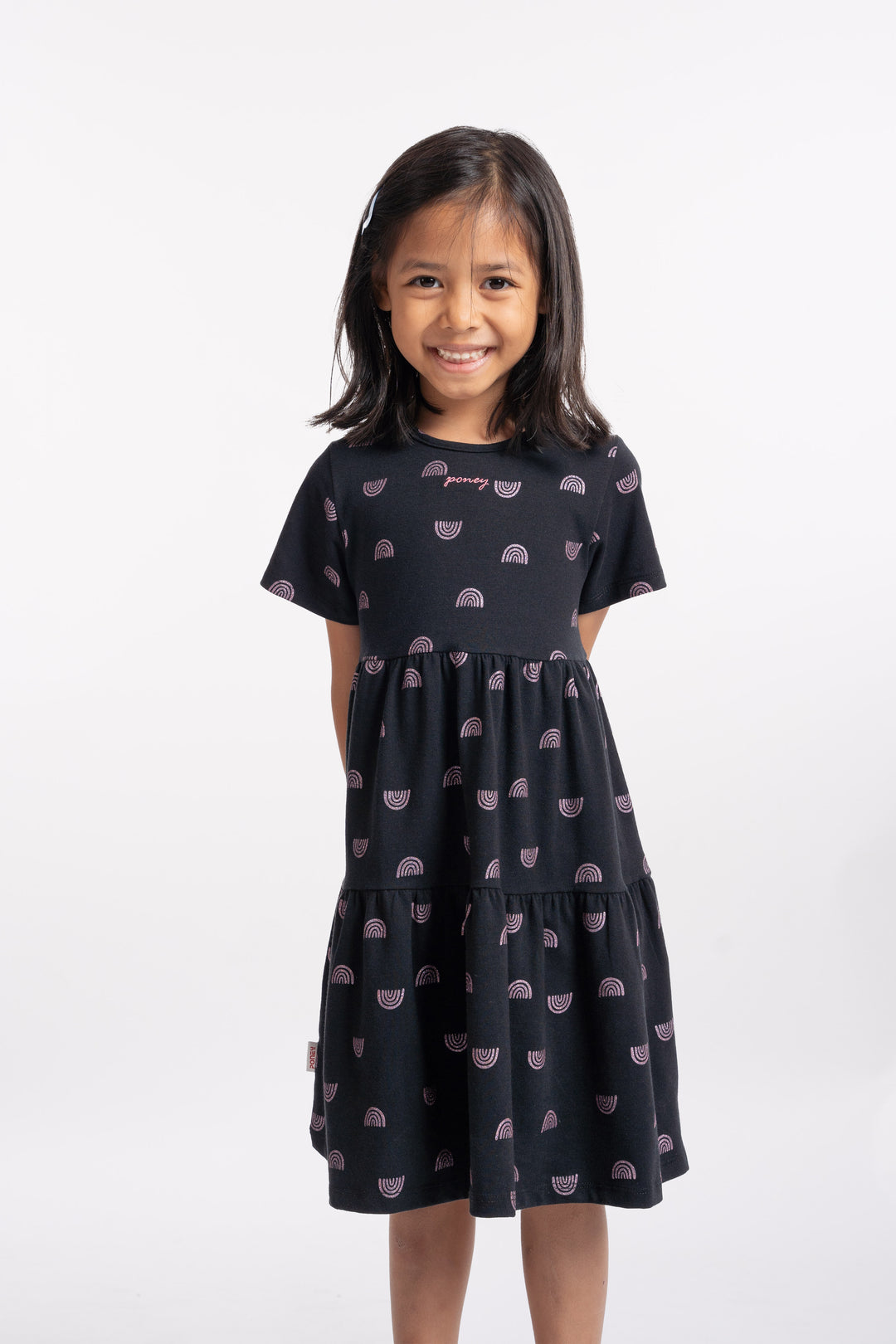 Poney Girls Patterned Short Sleeve Dress 2240451