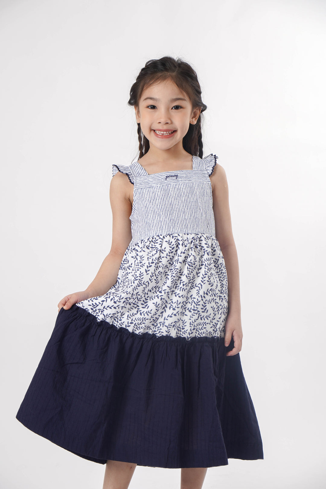 Poney Girls Medieval Blue Sleeveless Dress