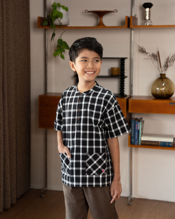 Poney Boys Haidar Black Short Sleeve Shirt