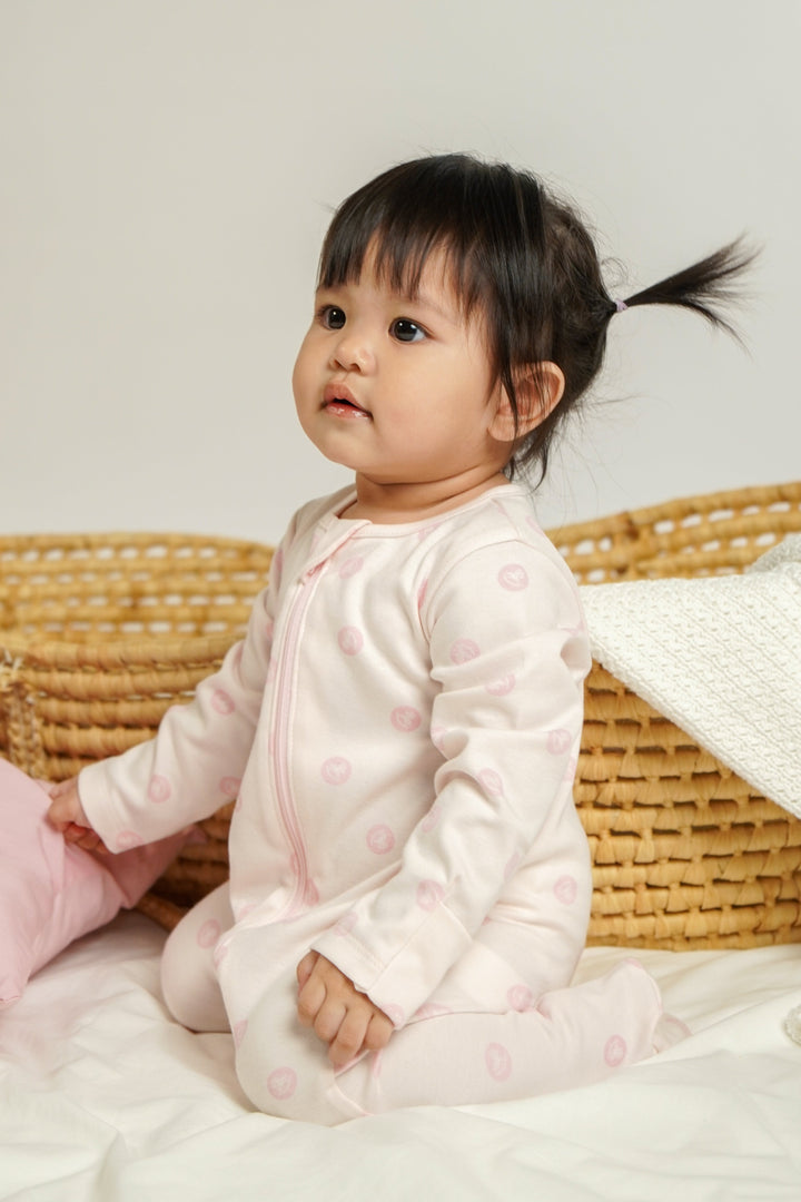 Baby Poney Girls Light Pink Iconic Rocking Horse Sleepsuit