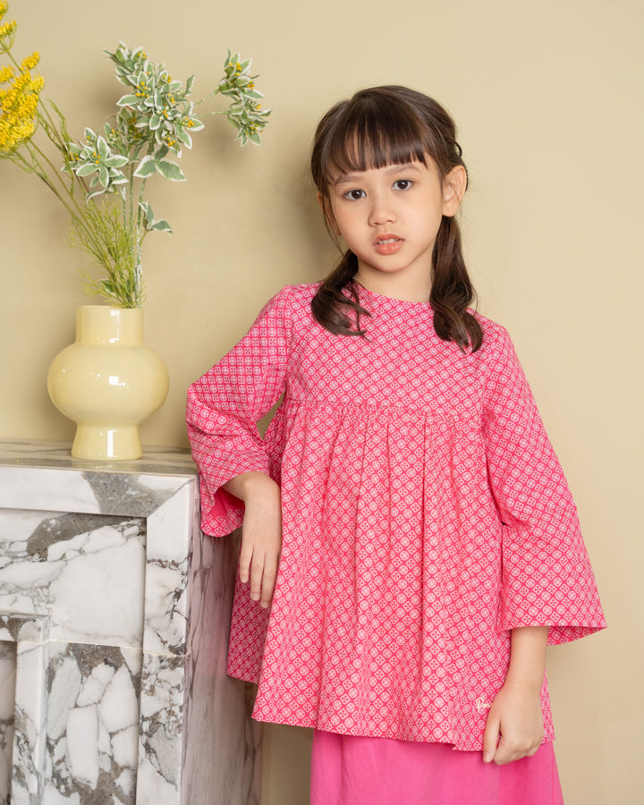 Poney Girls Yaffa Fuchsia Long Sleeve Blouse