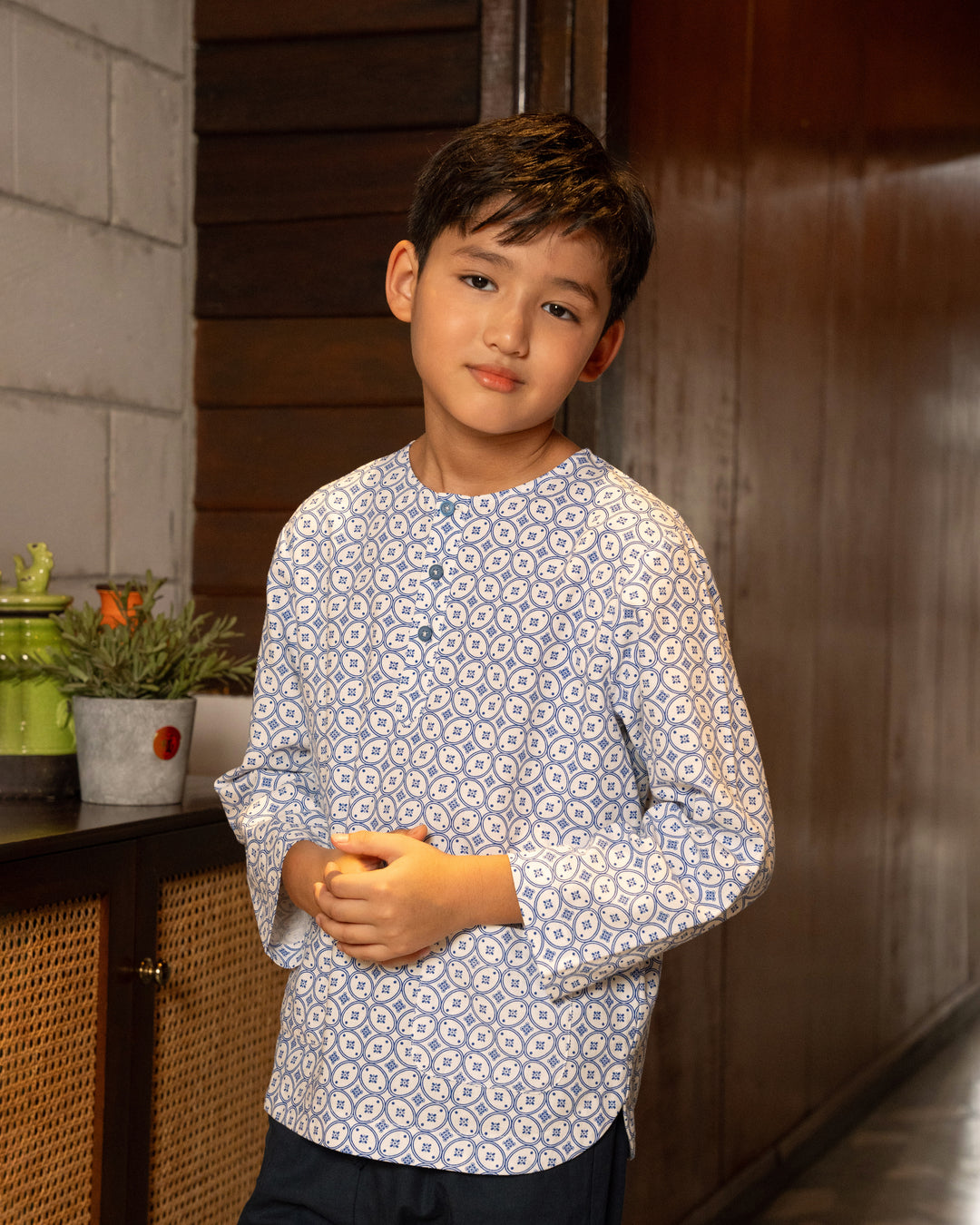 Poney Boys White Kurma Short Sleeve Shirt