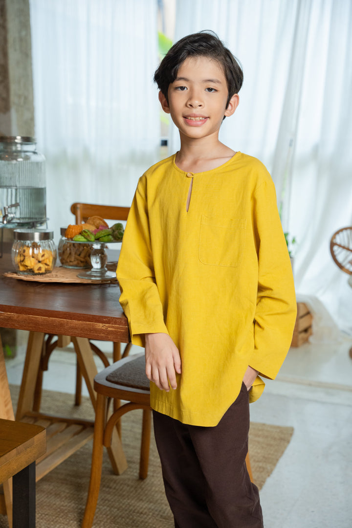 Poney Boys Mustard Blazing Yellow Long Sleeve Shirt