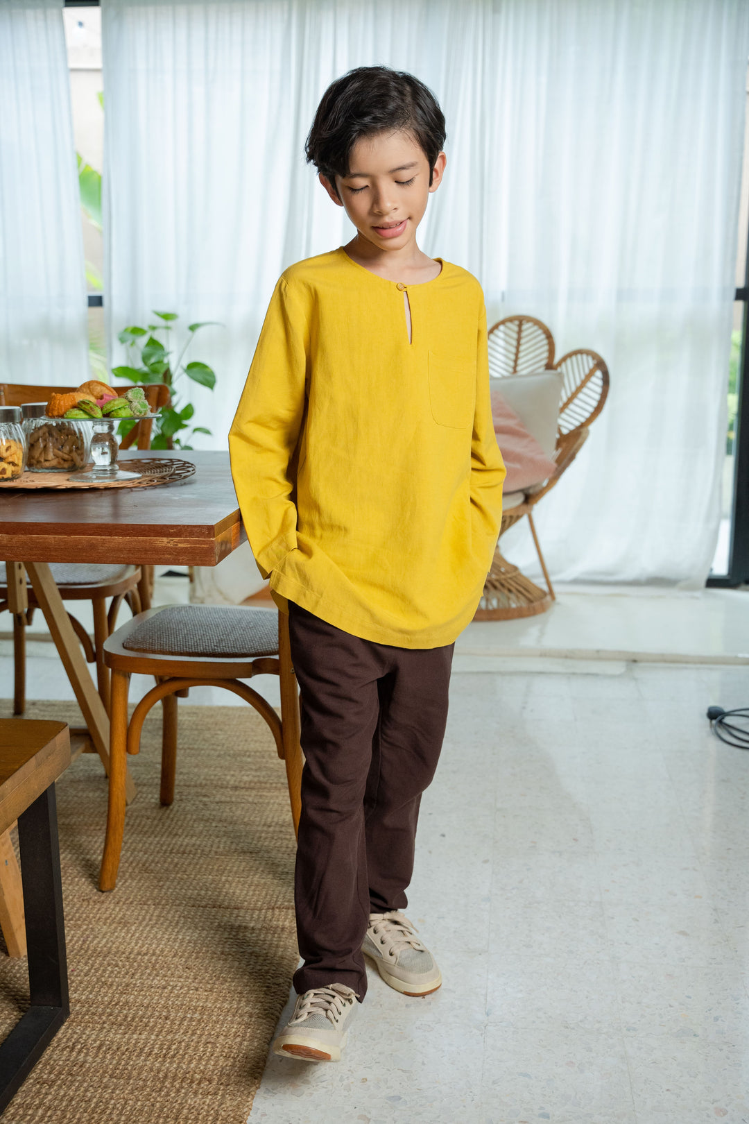 Poney Boys Mustard Blazing Yellow Long Sleeve Shirt