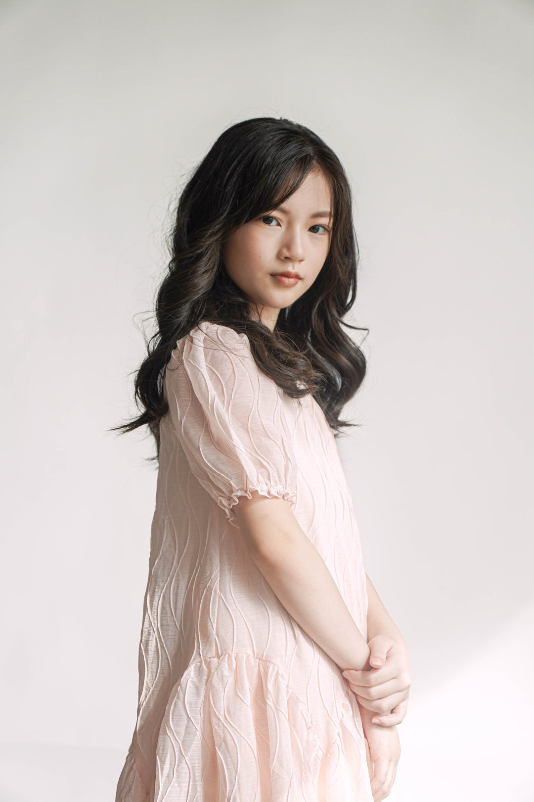 Flowy Textured Chiffon Dress