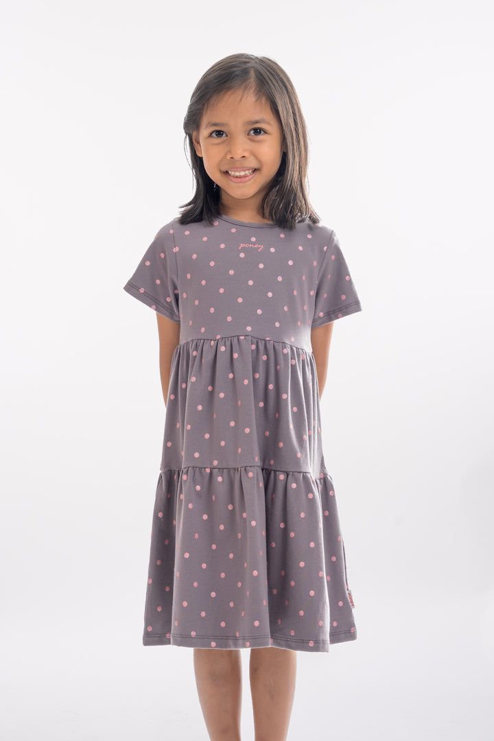 Poney Girls Patterned Short Sleeve Dress 2240450