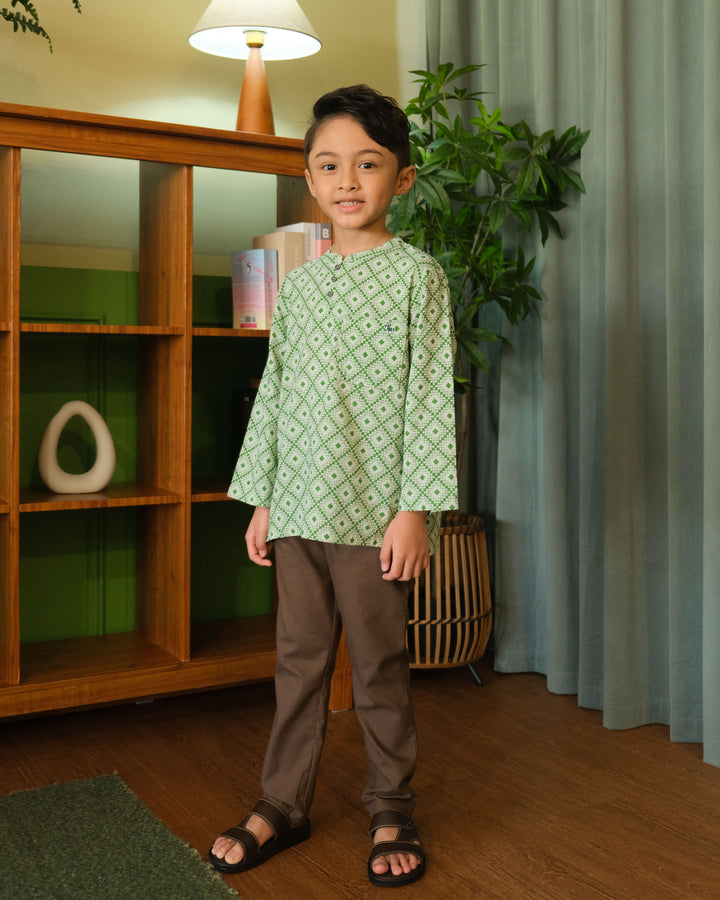 Poney Boys Lirid Green Long Sleeve Shirt