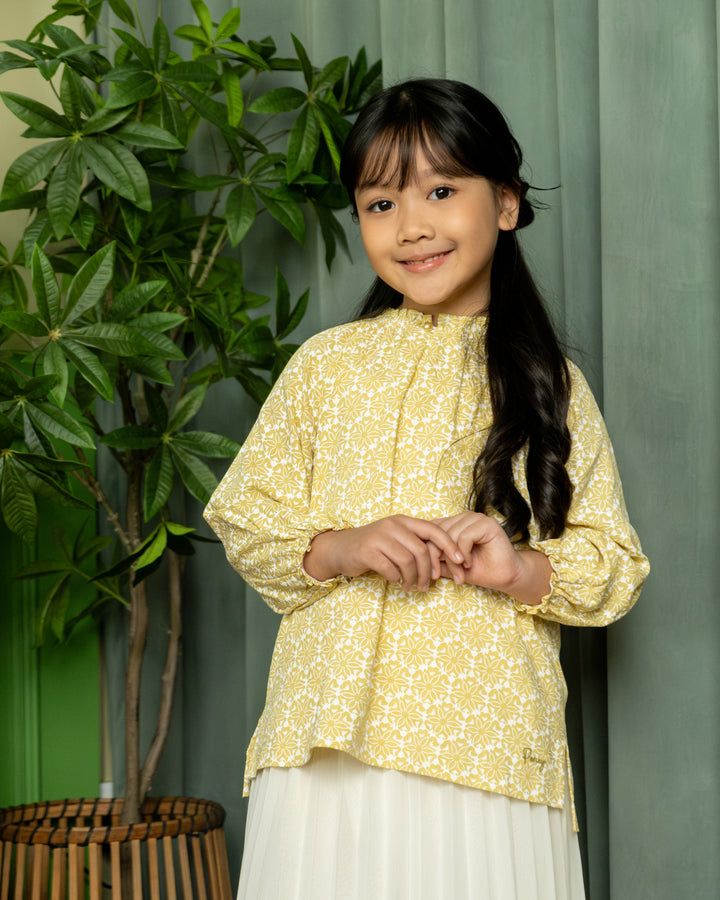 Poney Girls Indah Yellow Long Sleeve Blouse