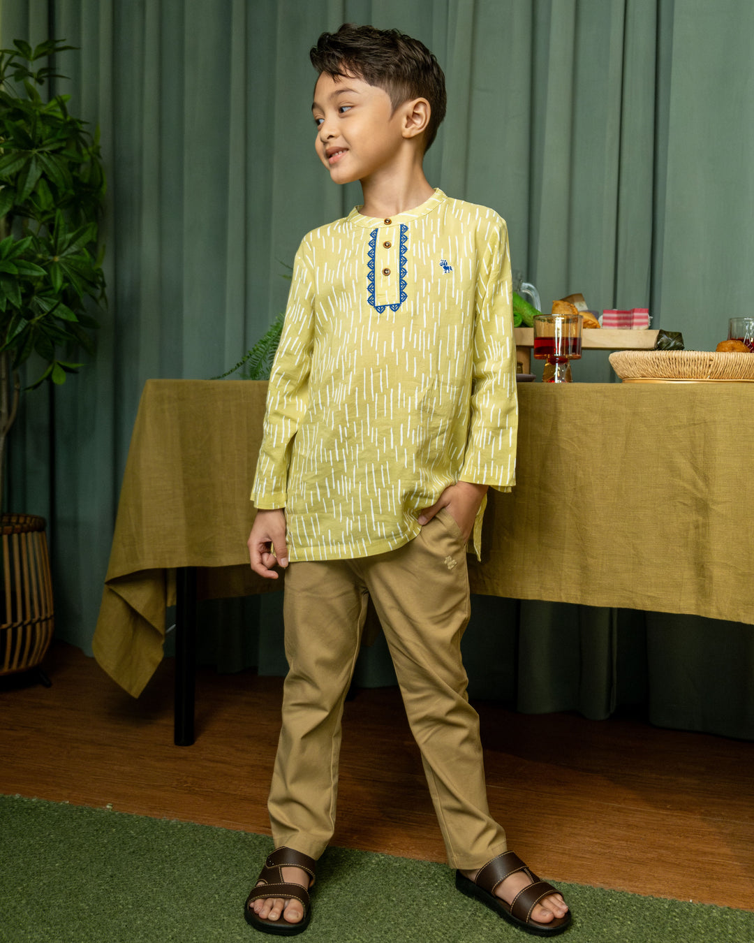 Poney Boys Rais Yellow Long Sleeve Shirt