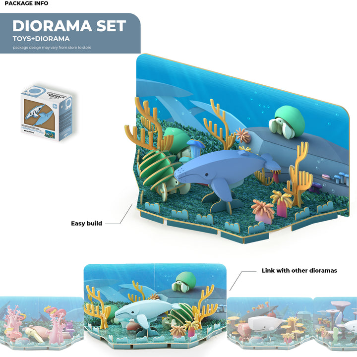 Halftoys Diorama Ocean H.Whale