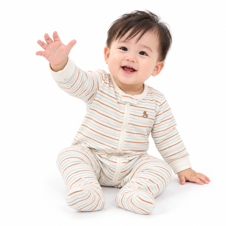 Playtime Stripes Sleepsuit