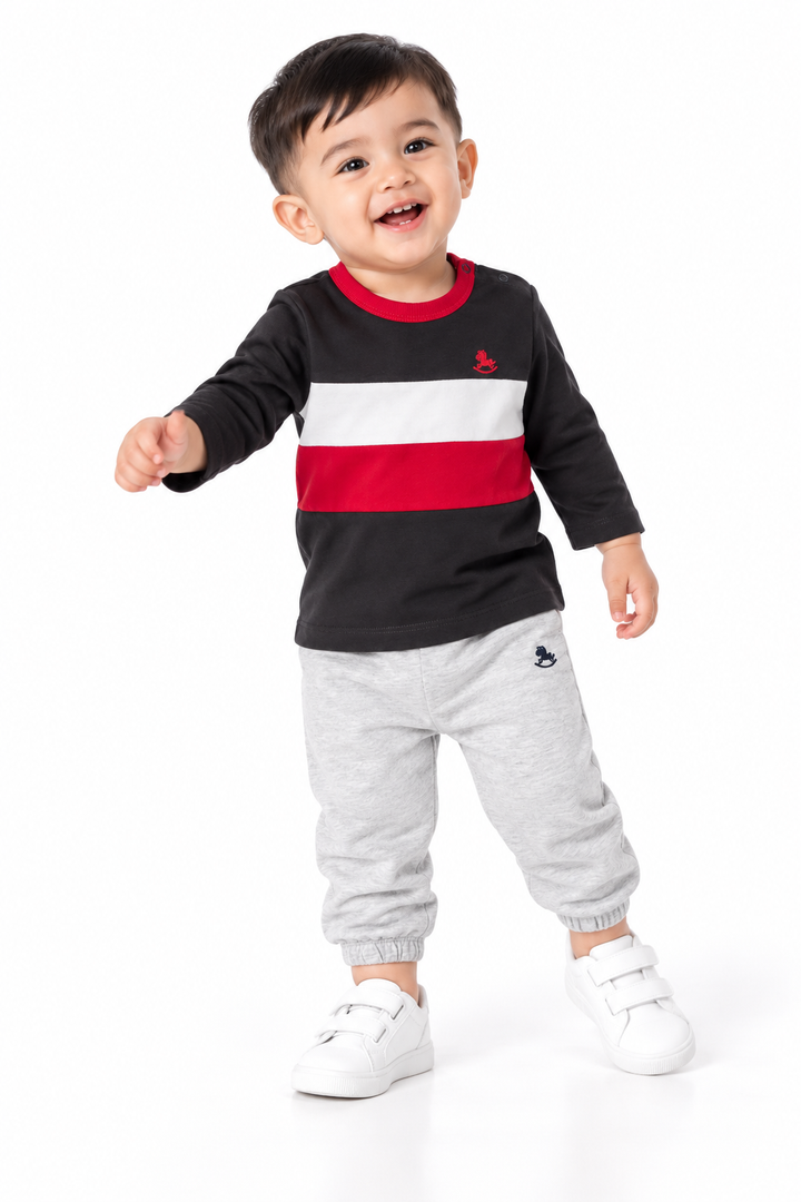 Baby Boy Track Day Long Sleeve Tee