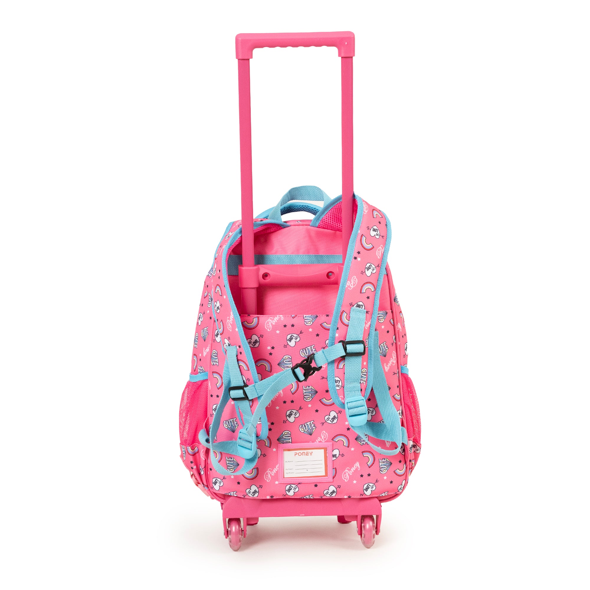 Poney Girls Pink Rainbow Cute Trolley Bag KG073 – Poney Group