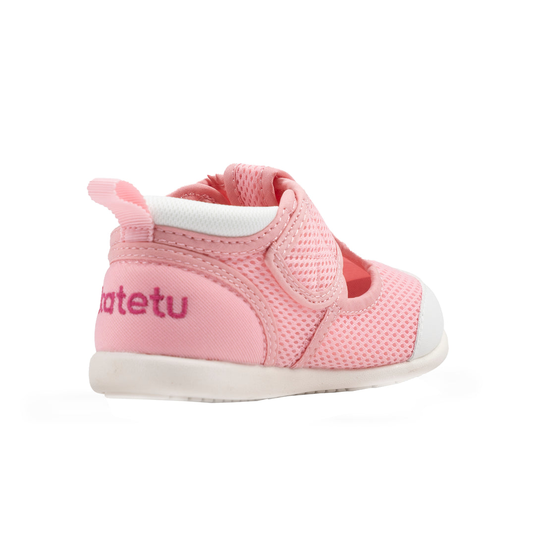 Katetu Crtartu Unisex Baby Pink Breathable Mesh Fabric Walking Shoes XZ72