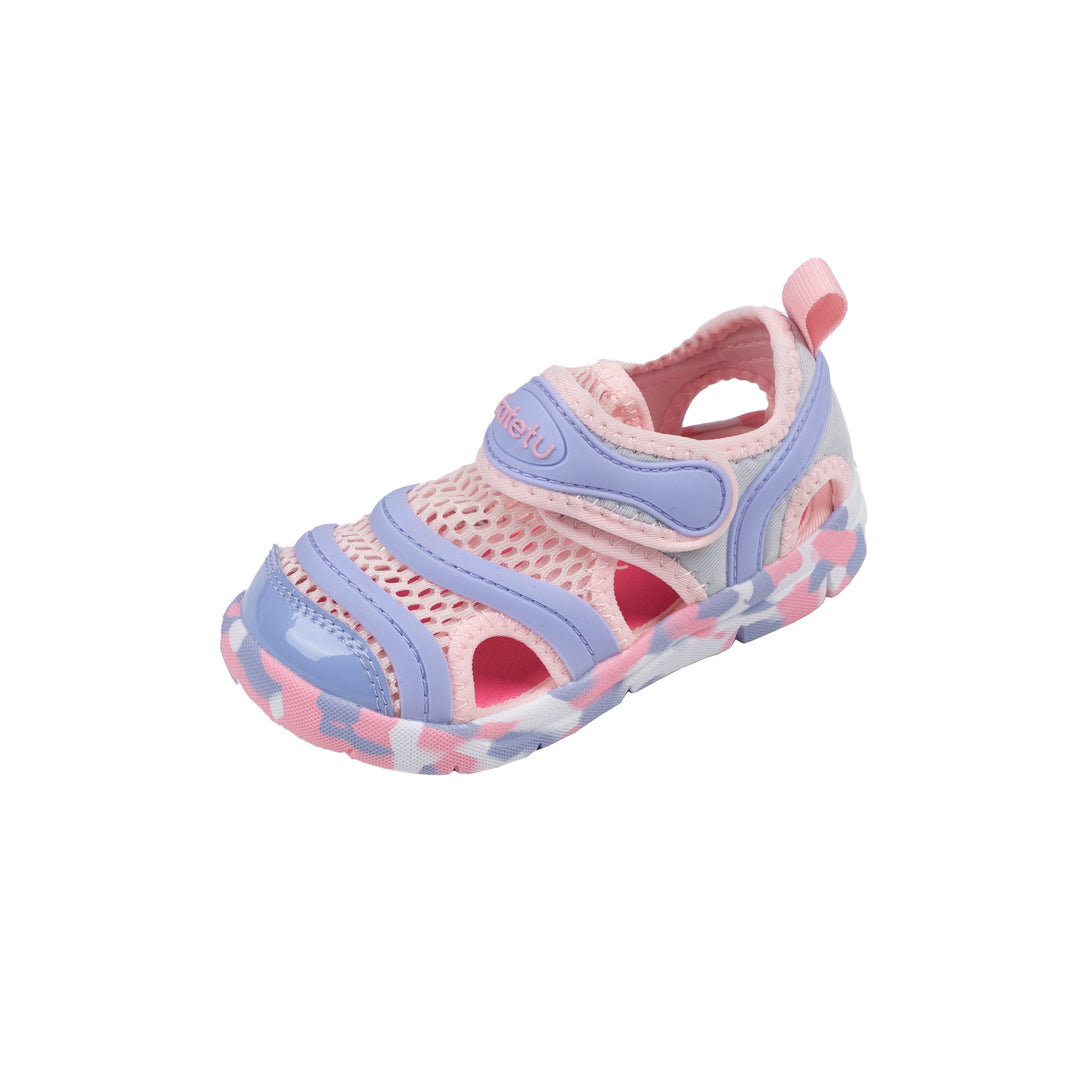 Katetu Crtartu Unisex Baby Pink Breathable Mesh Microfiber Walking Shoes XBF3