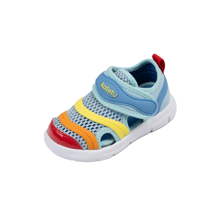 Katetu Crtartu Unisex Baby Blue Breathable Mesh Microfiber Walking Shoes XBF3