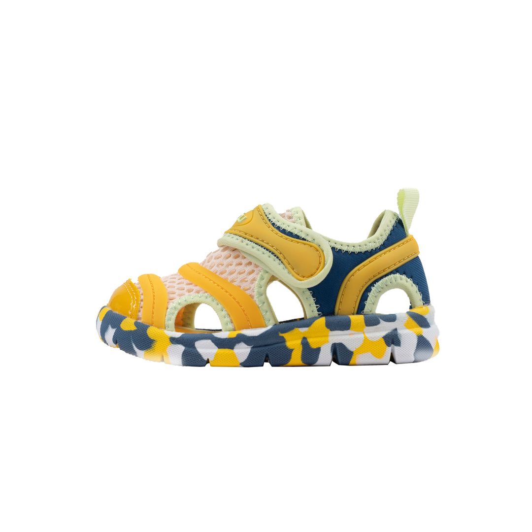 Katetu Crtartu Unisex Baby Yellow Breathable Mesh Microfiber Walking Shoes XBF3